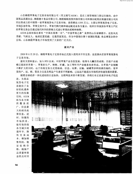 走进苹果电子交易新时代