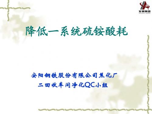 1-3安钢2014冶金降低一系统硫铵酸耗