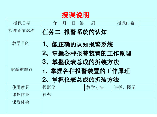 任务二报警系统的认知