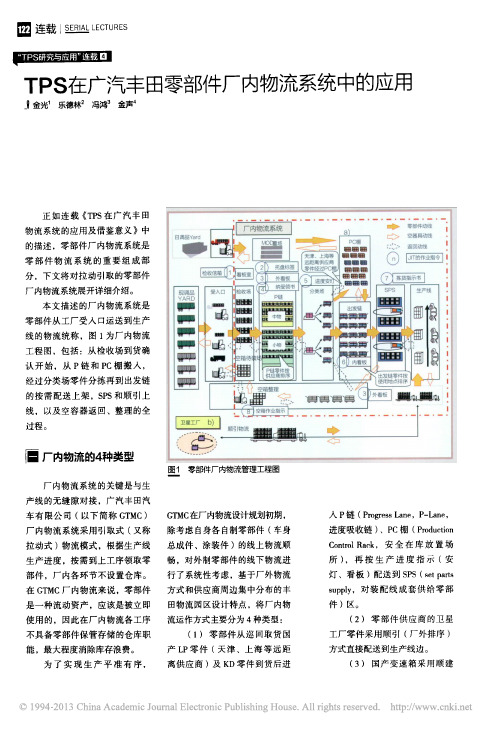 TPS在广汽丰田零部件厂内物流系统中的应用