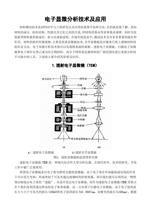 电子显微分析技术及应用