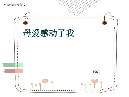 小学六年级作文《母爱感动了我》800字(共10页PPT)