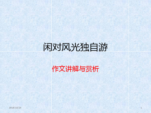 闲对风光独自游作文解读与赏析PPT课件