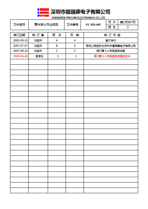 零件承认作业规范