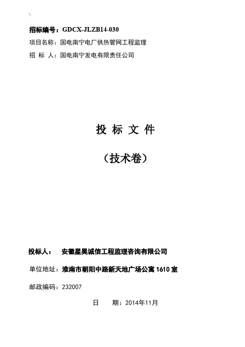 供热管网项目工程监察大纲