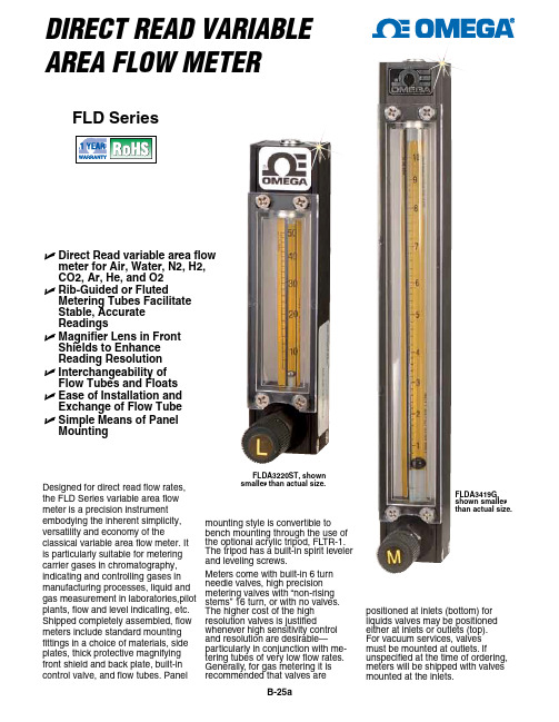 Fluid Components International FLD Series流量计说明书