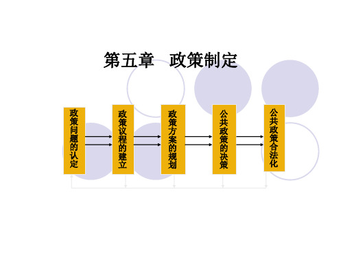 第五章 政策制定