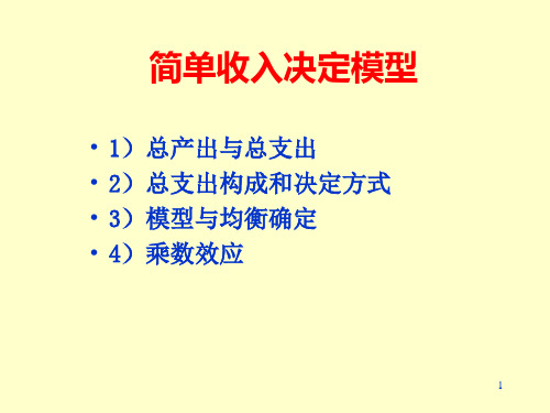 简单收入决定模型