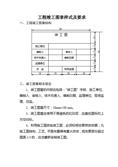 竣工图章样式