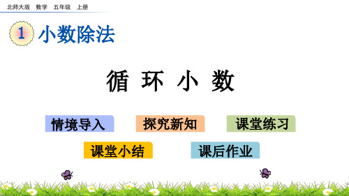 北师大版数学五年级上册 循环小数