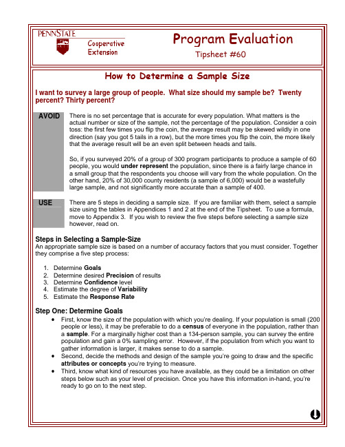 sample size selection