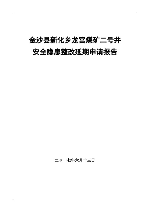 延期整改申请报告