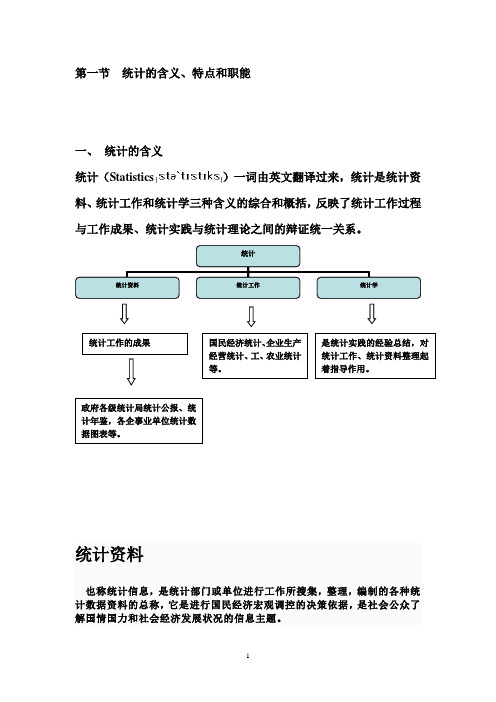 1.1统计的含义、特点和职能