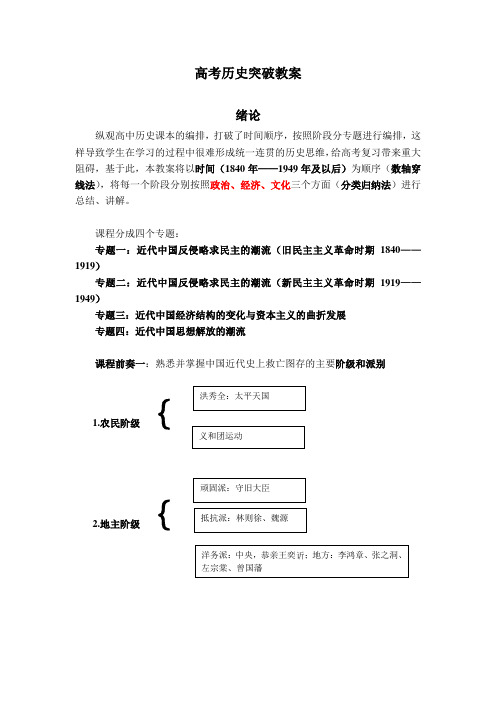 高考历史突破教案