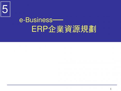 erp企业资源规划ppt课件