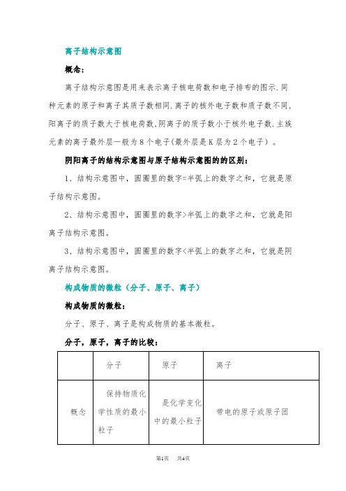 九年级化学离子结构示意图