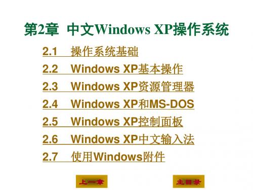 第2章中文WindowsXP操作系统