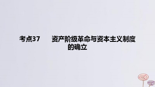 2024版高考历史一轮复习专题基础练专题十工业文明影响下的世界__两次工业革命时期考点37资产阶级革