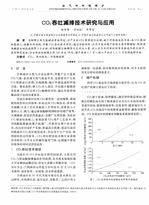 CO2吞吐减排技术研究与应用