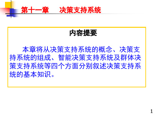 第十一章决策支持系统p--资料
