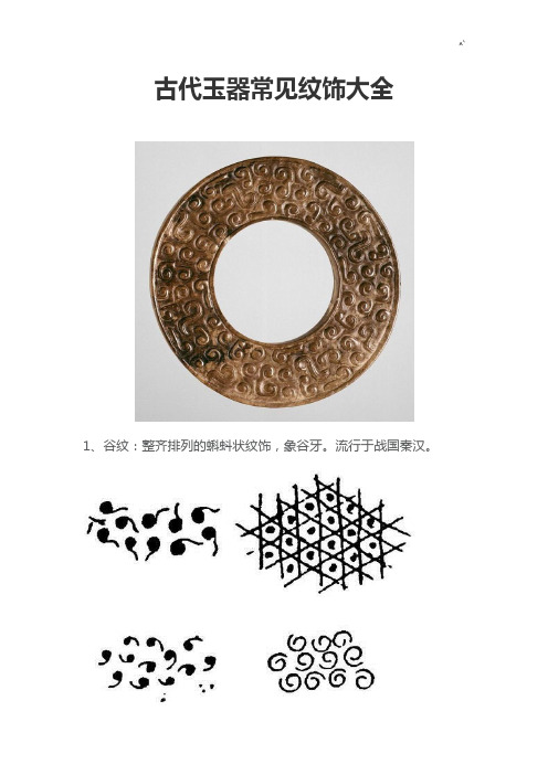 古代玉器常见纹饰全集