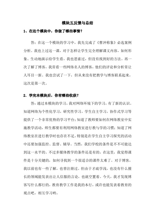 反馈与总结