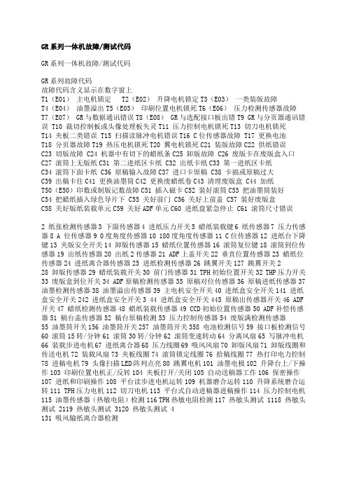 GR系列一体机故障
