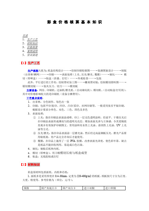 彩盒价格核算基本知识.doc