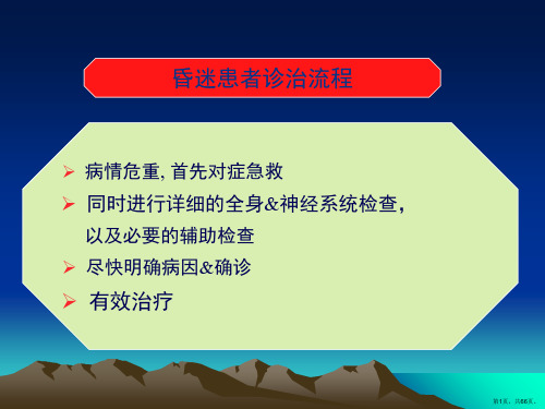 昏迷病人的神经系统检查