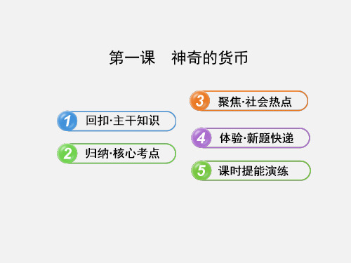 高考政治 一轮1.1.1 神奇的货币