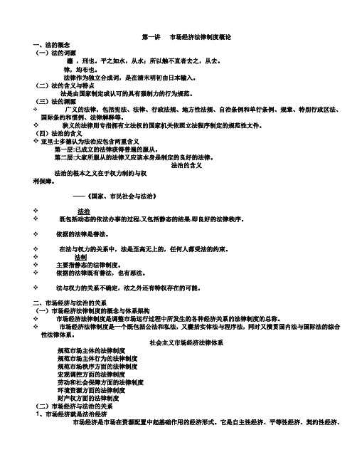 市场经济法律制度课件