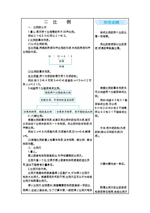 最新北师大版数学六年级下册第2单元《比例》单元复习