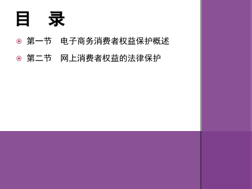 电子商务中消费者权益保护法律制度PPT参考课件