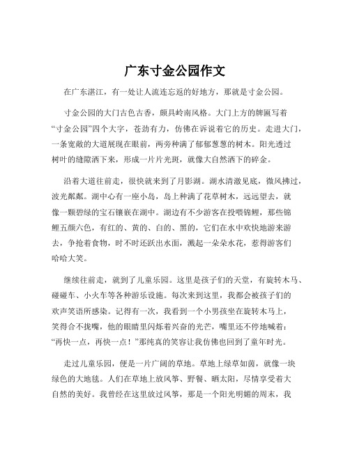 广东寸金公园作文