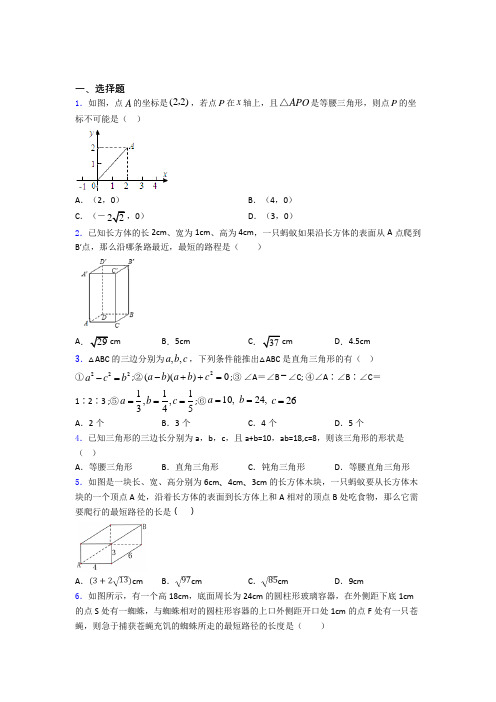 人教版勾股定理单元 易错题难题测试综合卷学能测试试题