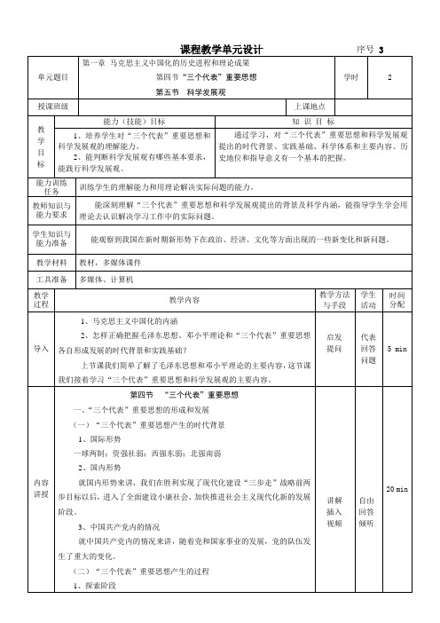 毛概课程教案1-4