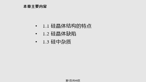 ch单晶硅特性解析实用PPT课件