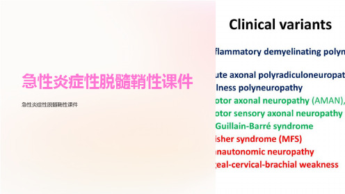 急性炎症性脱髓鞘性课件