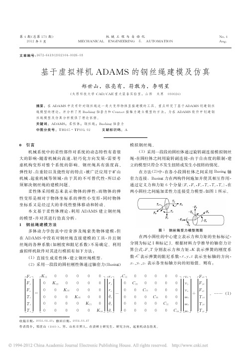 基于虚拟样机ADAMS的钢丝绳建模及仿真_郑世山