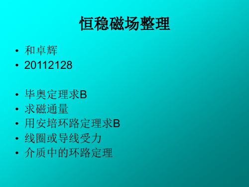 第七章  恒定电流的磁场 习题 (2)