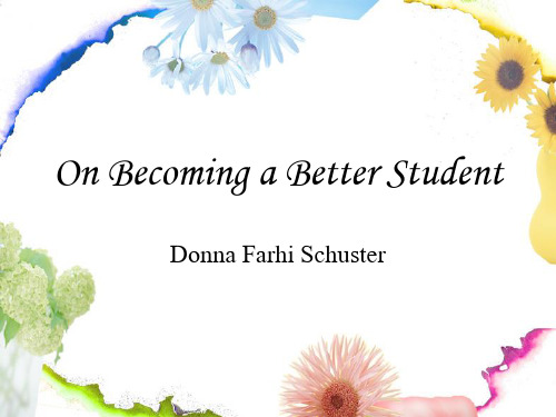 on becoming a better student