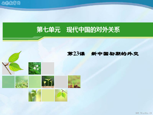 历史必修ⅰ人教新课标第23课新中国初期的外交课件.