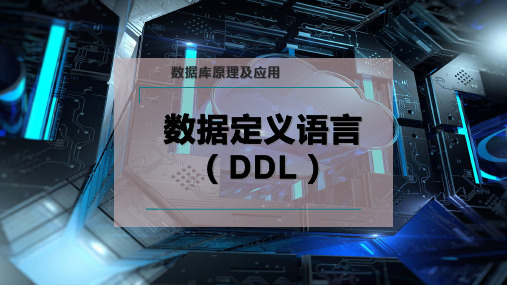 数据定义语言(DDL)