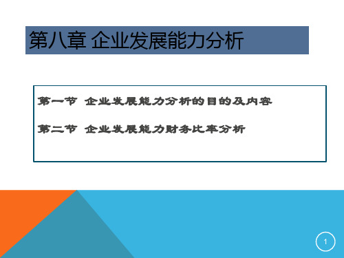 企业发展能力分析