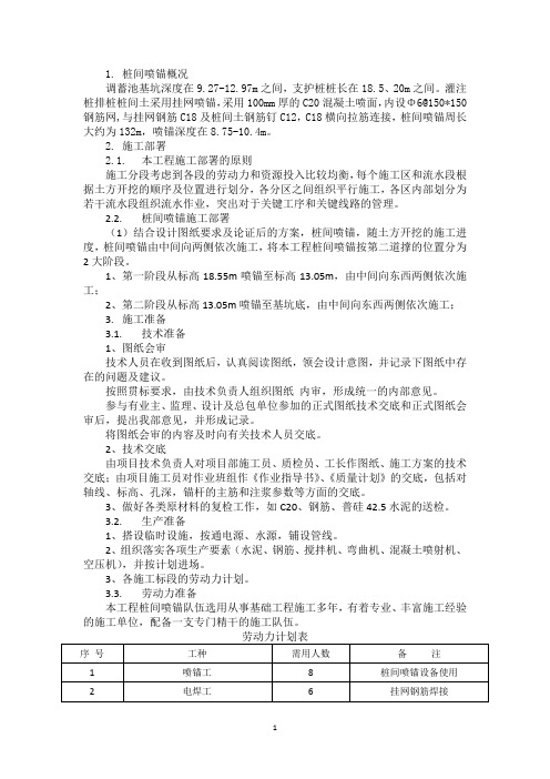 桩间锚喷作业指导书3