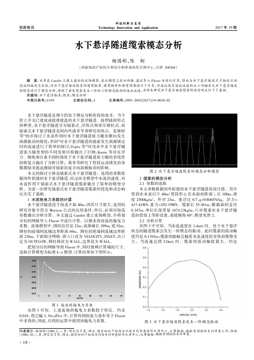 水下悬浮隧道缆索模态分析