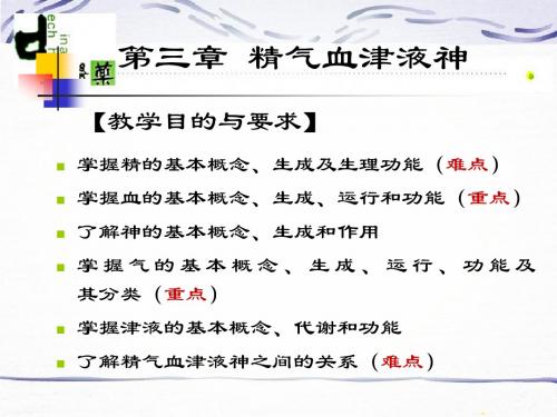 精气血津液神