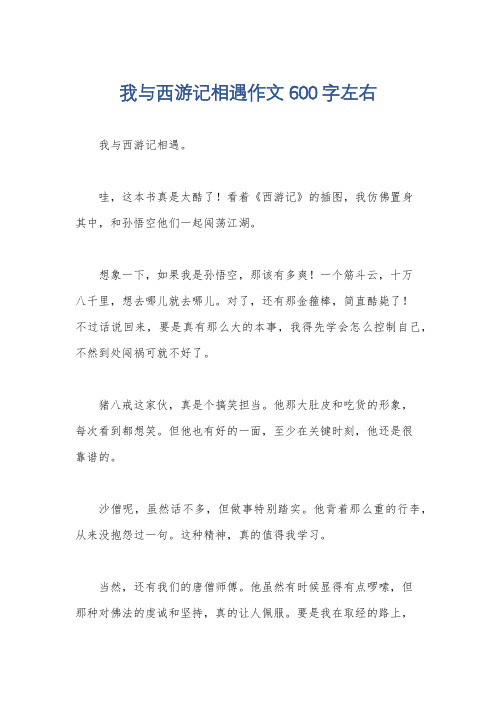 我与西游记相遇作文600字左右