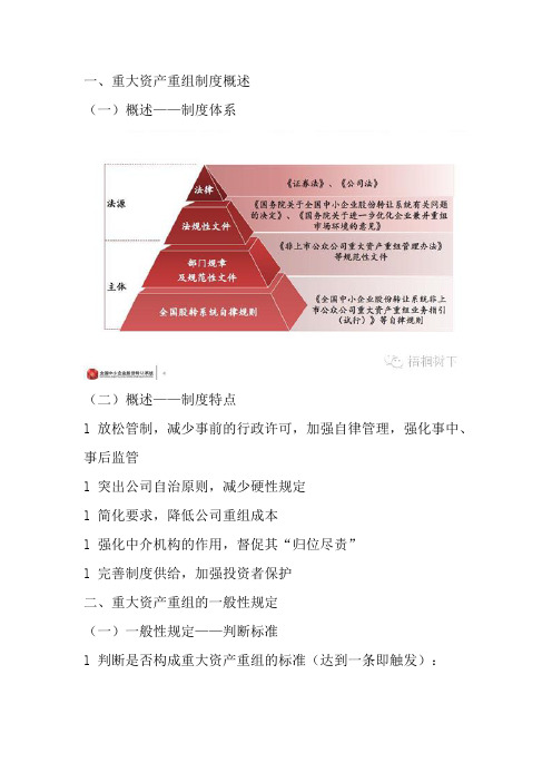 新三板重大资产重组流程制度精讲