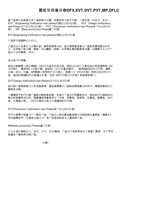 思维导图告诉你DFX,EVT,DVT,PVT,MP,DFLC